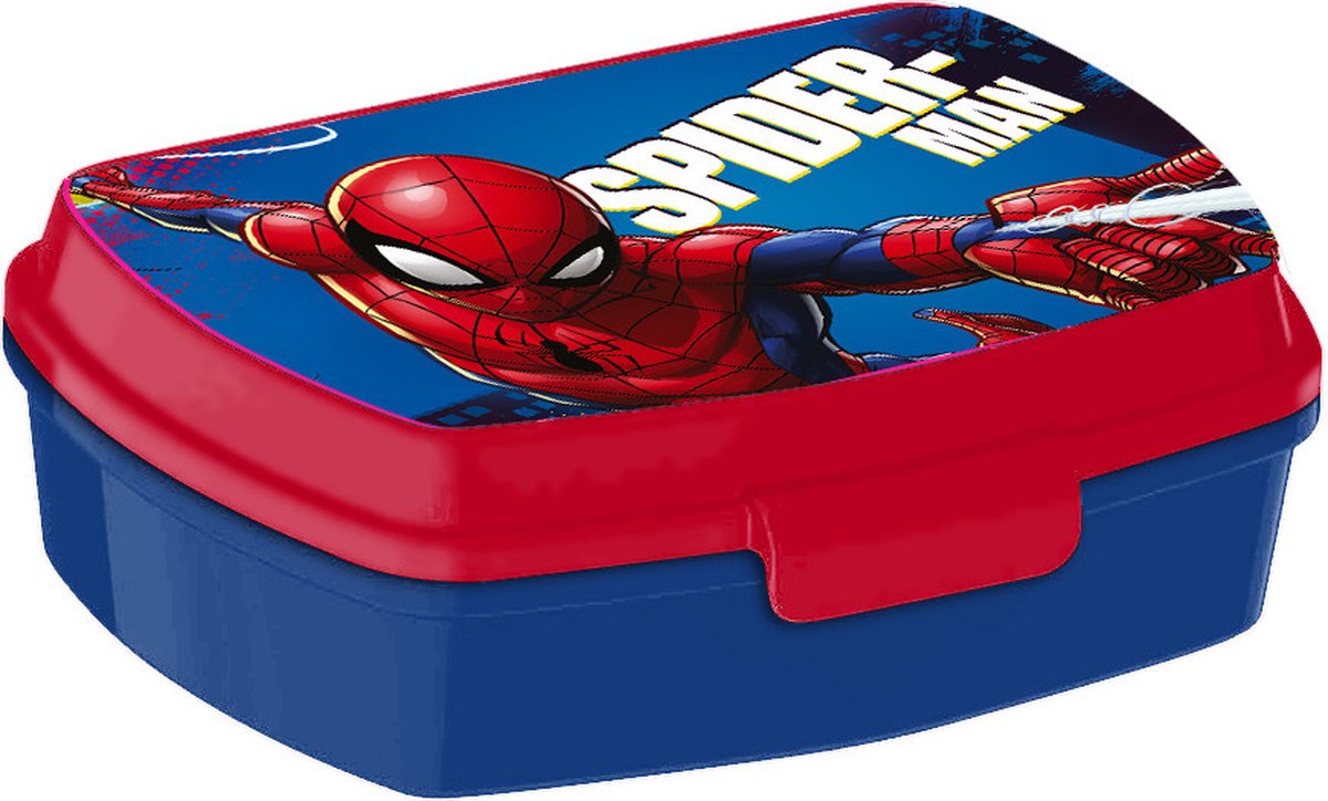 Marvel Schoolset, Broodtrommel Met Drinkfles Spiderman