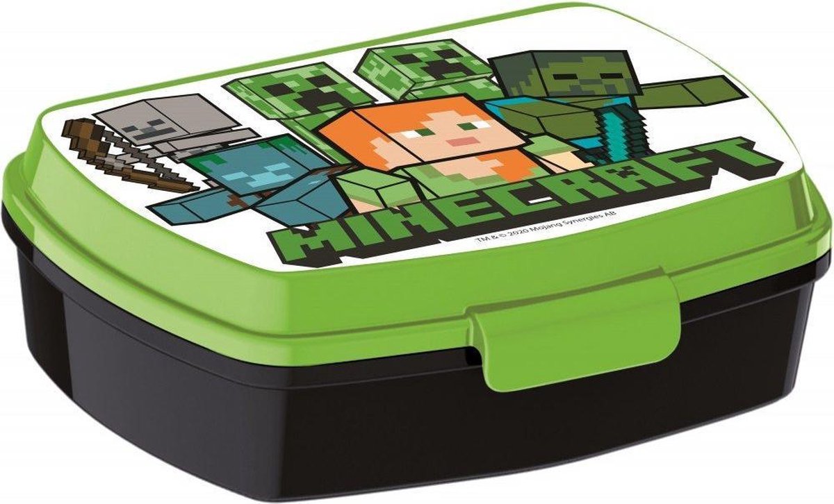 Mickey Mouse Minecraft Broodtrommel - 17x14 Cm - Brooddoos - Sandwich Box