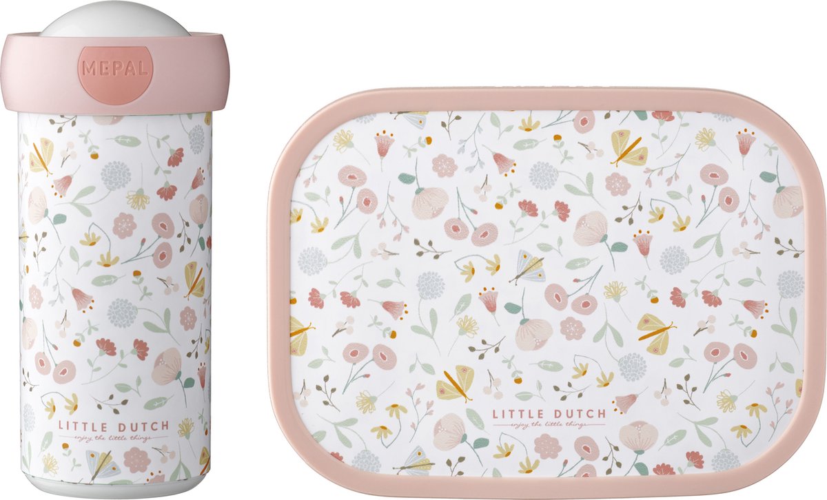  Mepal – Lunchset Campus (sb + Lb) – Schoolbeker En Broodtrommel Voor Kinderen – Flowers &amp; Butterflies – Bento Box