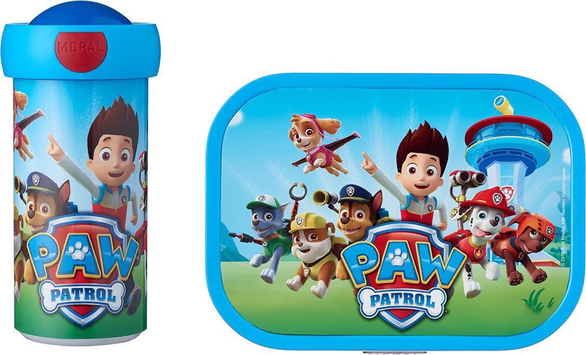  Mepal PAW Patrol - Broodtrommel Met Schoolbeker - 1.05l - Lunchset – Voor Kinderen – Bento Box