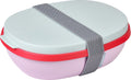  Mepal – Lunchbox Ellipse Duo – Lunchbox Voor Volwassenen En Saladebox To Go– Strawberry Vibe – Magnetronbestendig - Limited Edition