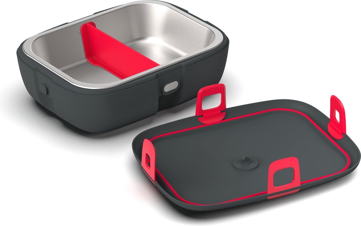  Faitron HeatsBox Style - Elektrische Lunchbox - Lunchbox Volwassenen - RVS - Verschillende Elektrische Compartimenten - 220V - Lunchtrommel Voor Warme Maaltijden
