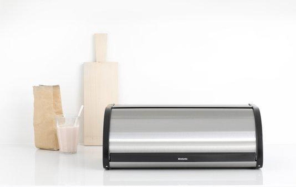  Brabantia Broodtrommel - Met Schuifdeksel - Matt Steel Fingerprint Proof
