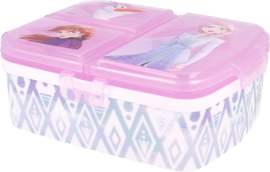 Disney Frozen Broodtrommel 3 Vakjes - 17x20 Cm - Brooddoos -Lunchbox