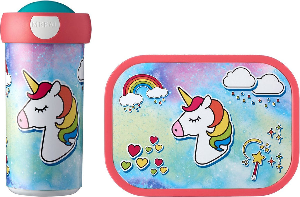 Mepal – Lunchset Campus (sb + Lb) – Schoolbeker En Broodtrommel Voor Kinderen – Unicorn – Bento Box - Lekvrij