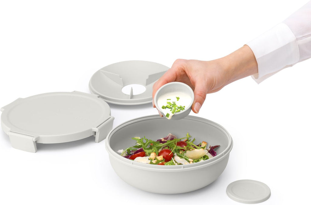  Brabantia Make &amp; Take Salade Lunchbox - 1,3 L - Kunststof - Light Grey