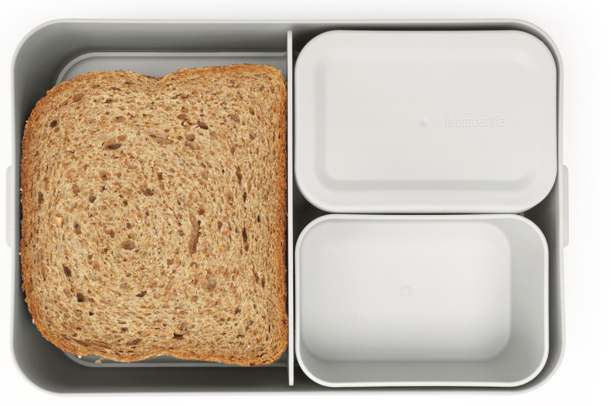  Brabantia Make &amp; Take Bento Lunchbox Incl Bentobox - Large - Kunststof - Light Grey
