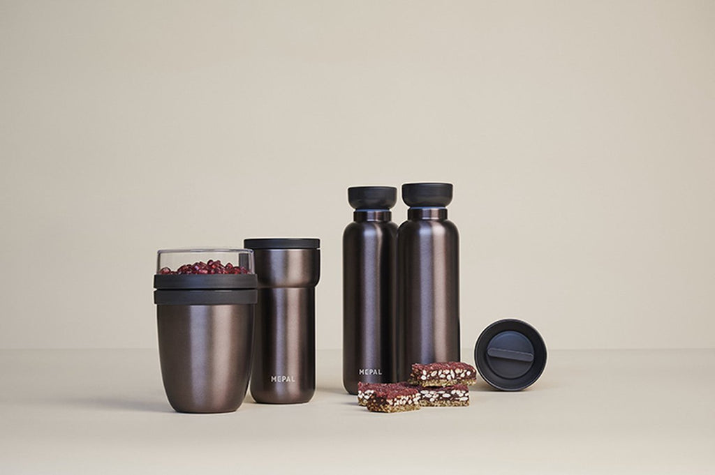 Mepal – Isoleer Lunchpot Ellipse – Houdt Je Eten 6-8 Uur Warm En 12 Uur Koud – Titanium – 2 Compartimenten – Soep Beker To Go – Yoghurt Beker Muesli - Thermos Lunchbox