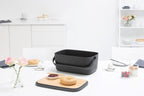  Brabantia Nic Broodtrommel - Met Bamboe Deksel - Dark Grey