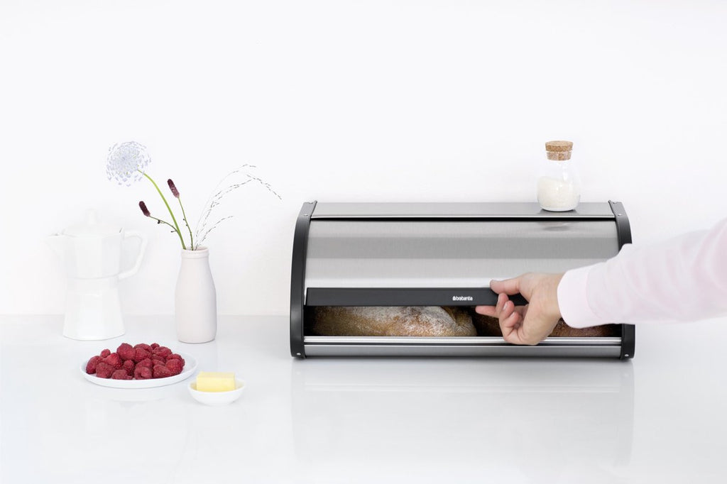  Brabantia Broodtrommel - Met Schuifdeksel - Matt Steel Fingerprint Proof