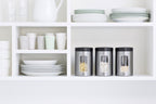  Brabantia Voorraadbus - 1,4 L - Matt Steel Fingerprint Proof / Matt Black Deksel - Met Venster