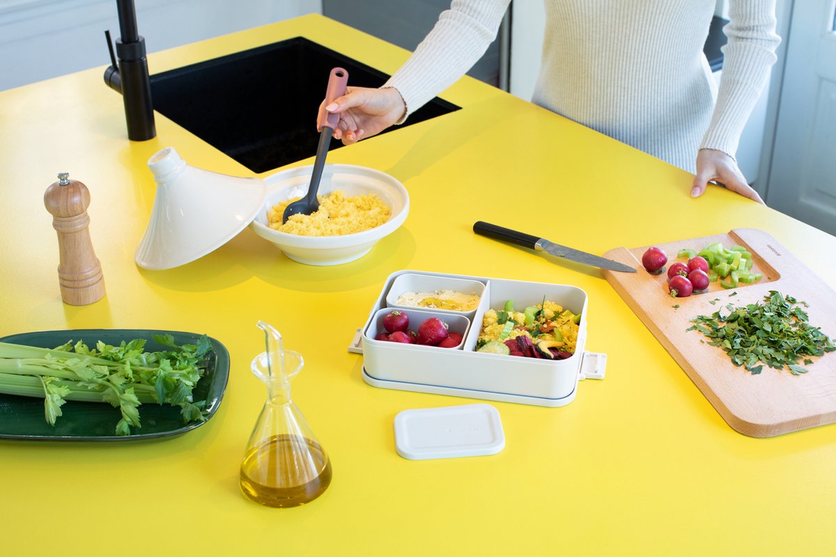  Brabantia Make &amp; Take Bento Lunchbox Incl Bentobox - Large - Kunststof - Light Grey
