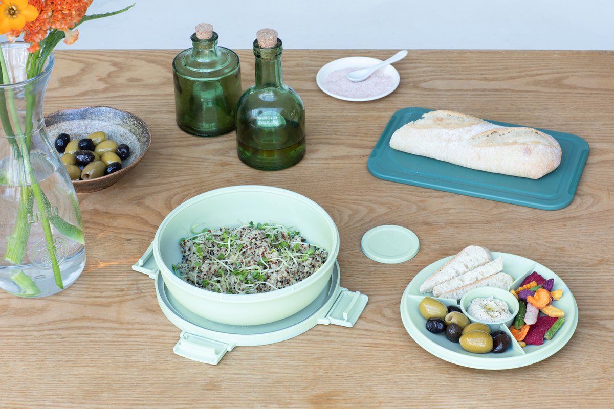  Brabantia Make &amp; Take Salade Lunchbox - 1,3 L - Kunststof - Jade Green