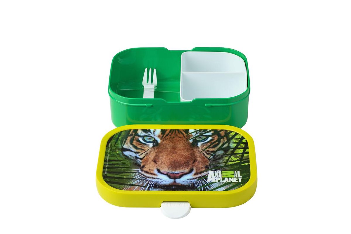  Mepal – Lunchset Campus (pu + Lb) – Pop-up Drinkfles En Broodtrommel Voor Kinderen – Animal Planet Tijger – Bento Box – Lekvrij