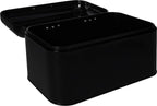  QUVIO Broodtrommel - Brooddoos - Brood Bewaren - Vershouddoos Voor Brood - Brooddoos - Klepdeksel - Scharnierdeksel - Zwart - Ijzer - 9,5 Liter Inhoud - 20 X 30 X 16 Cm