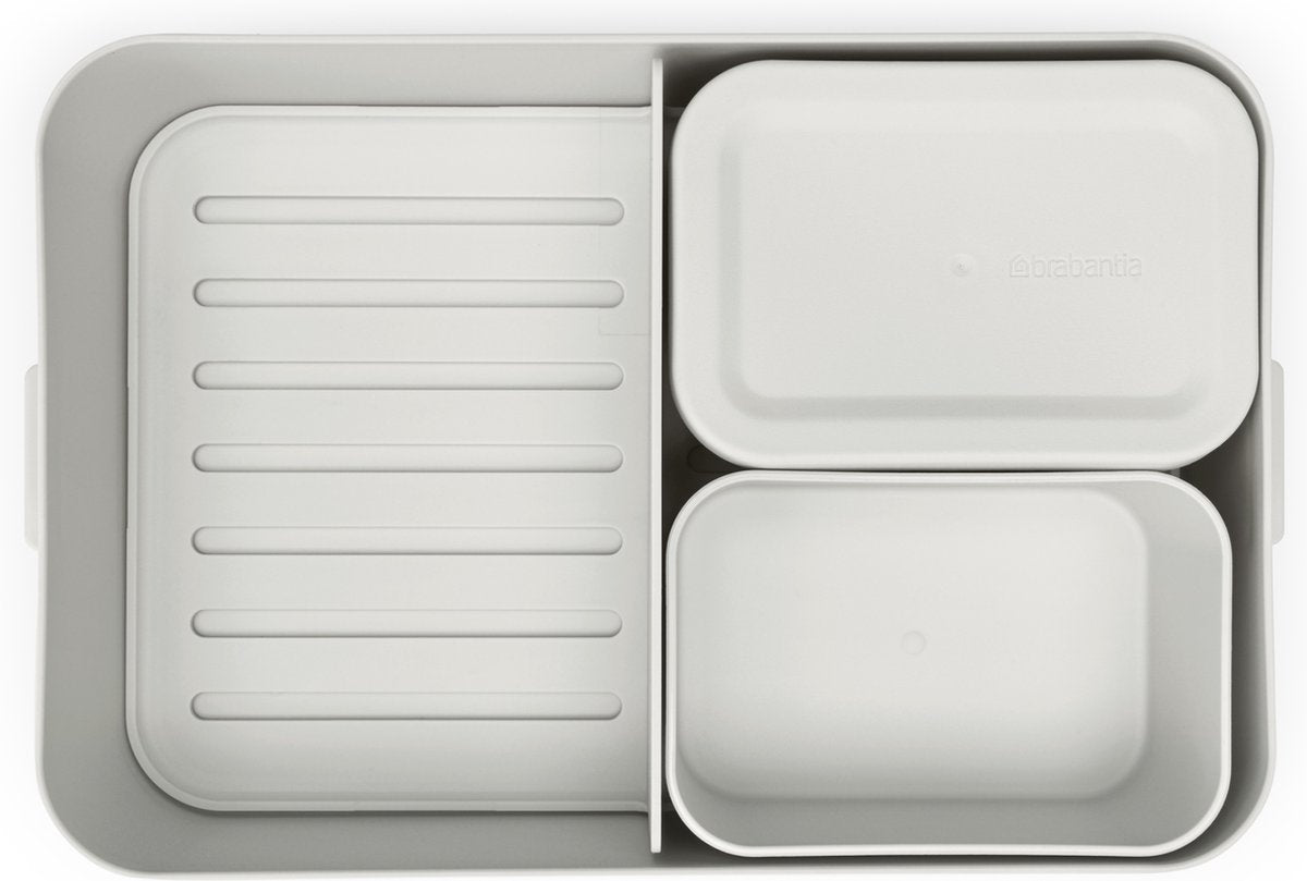  Brabantia Make &amp; Take Bento Lunchbox Incl Bentobox - Large - Kunststof - Light Grey