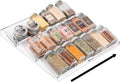  Kruidenrek - Lade-organizer - Voor Keuken, Badkamer En Kantoor - Voor Kruiden En Specerijen - Uitschuifbaar/3 Verdiepingen - Transparant