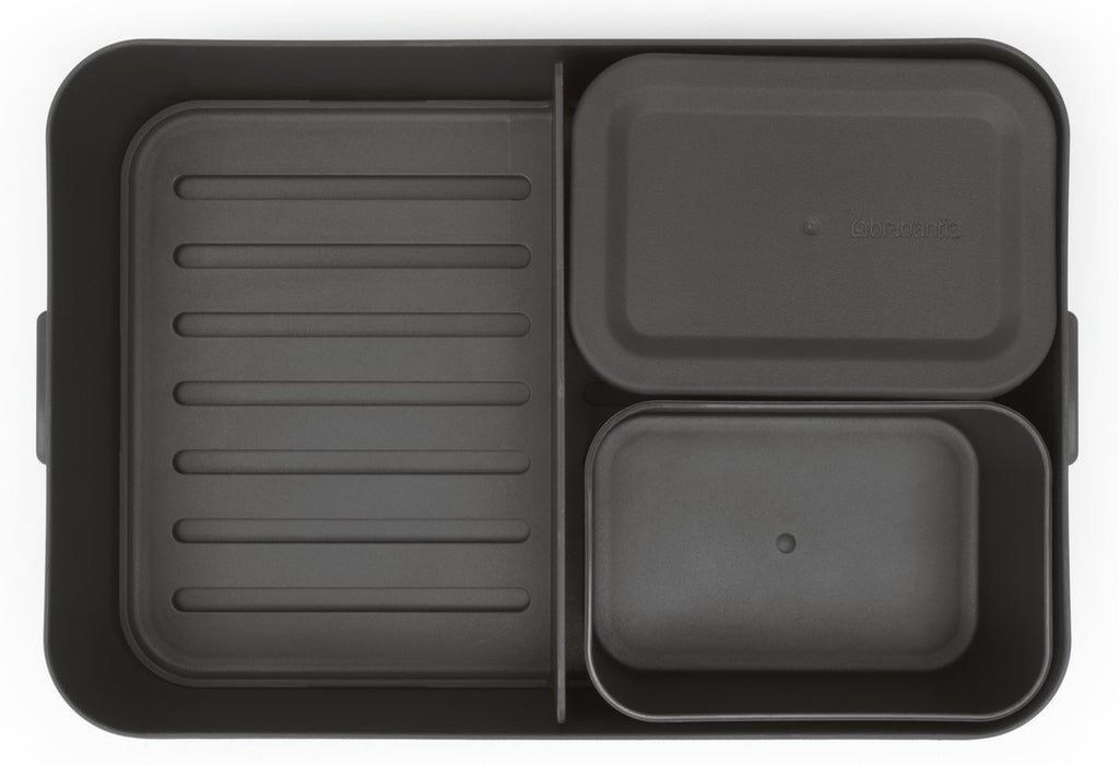  Brabantia Make &amp; Take Bento Lunchbox Incl Bentobox - Large - Kunststof - Dark Grey