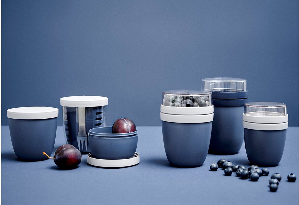  Mepal – Lunchpot Ellipse – Praktische Muesli Beker To Go – Nordic Blue – Geschikt Voor Vriezer, Magnetron En Vaatwasser.