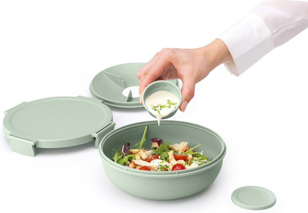  Brabantia Make &amp; Take Salade Lunchbox - 1,3 L - Kunststof - Jade Green