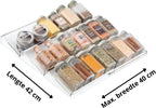 Merkloos Kruidenrek Lade - Kruiden Organizer - Kruidenrek Uitschuifbaar - Lade Organizer - Kruiden Opbergen Lade - Kruidenrekje Schuif - Min. 20x42 Max. 40x42