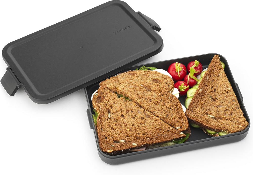  Brabantia Make &amp; Take Lunchbox - Plat - Kunststof - Dark Grey