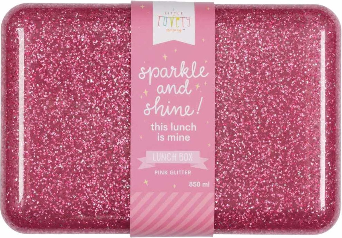  Lunch Box: Glitter - Roze | A Little Lovely Company