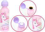 Broodtrommel + Drinkfles Unicorn | Lunchbox Voor Kinderen | Eenhoorn Roze LS03a