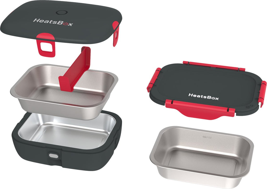  Faitron HeatsBox Style+ - Elektrische Lunchbox - Lunchtrommel Volwassenen - RVS - Verschillende Compartimenten - Met Smartphone App - 220V - Voor Warme Maaltijden