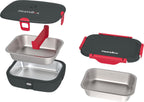  Faitron HeatsBox Style+ - Elektrische Lunchbox - Lunchtrommel Volwassenen - RVS - Verschillende Compartimenten - Met Smartphone App - 220V - Voor Warme Maaltijden