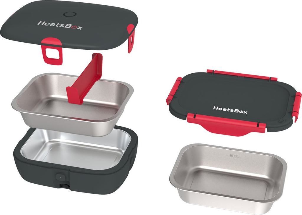  Faitron HeatsBox Style - Elektrische Lunchbox - Lunchbox Volwassenen - RVS - Verschillende Elektrische Compartimenten - 220V - Lunchtrommel Voor Warme Maaltijden