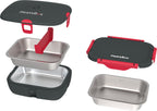  Faitron HeatsBox Style - Elektrische Lunchbox - Lunchbox Volwassenen - RVS - Verschillende Elektrische Compartimenten - 220V - Lunchtrommel Voor Warme Maaltijden