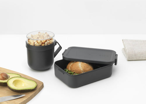  Brabantia Make &amp; Take Lunchset - 2-delig - Kunststof - Dark Grey