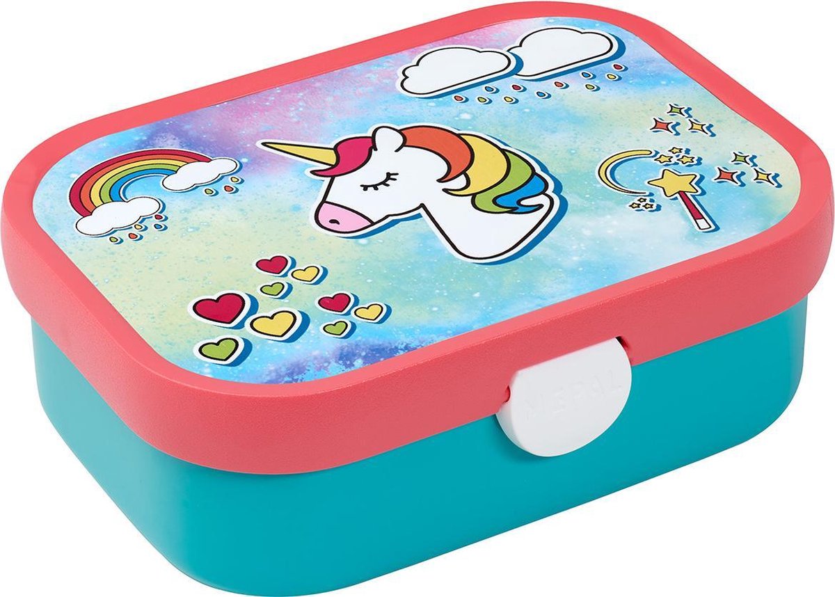  Mepal – Lunchset Campus (pu + Lb) – Pop-up Drinkfles En Broodtrommel Voor Kinderen – Unicorn – Bento Box – Lekvrij