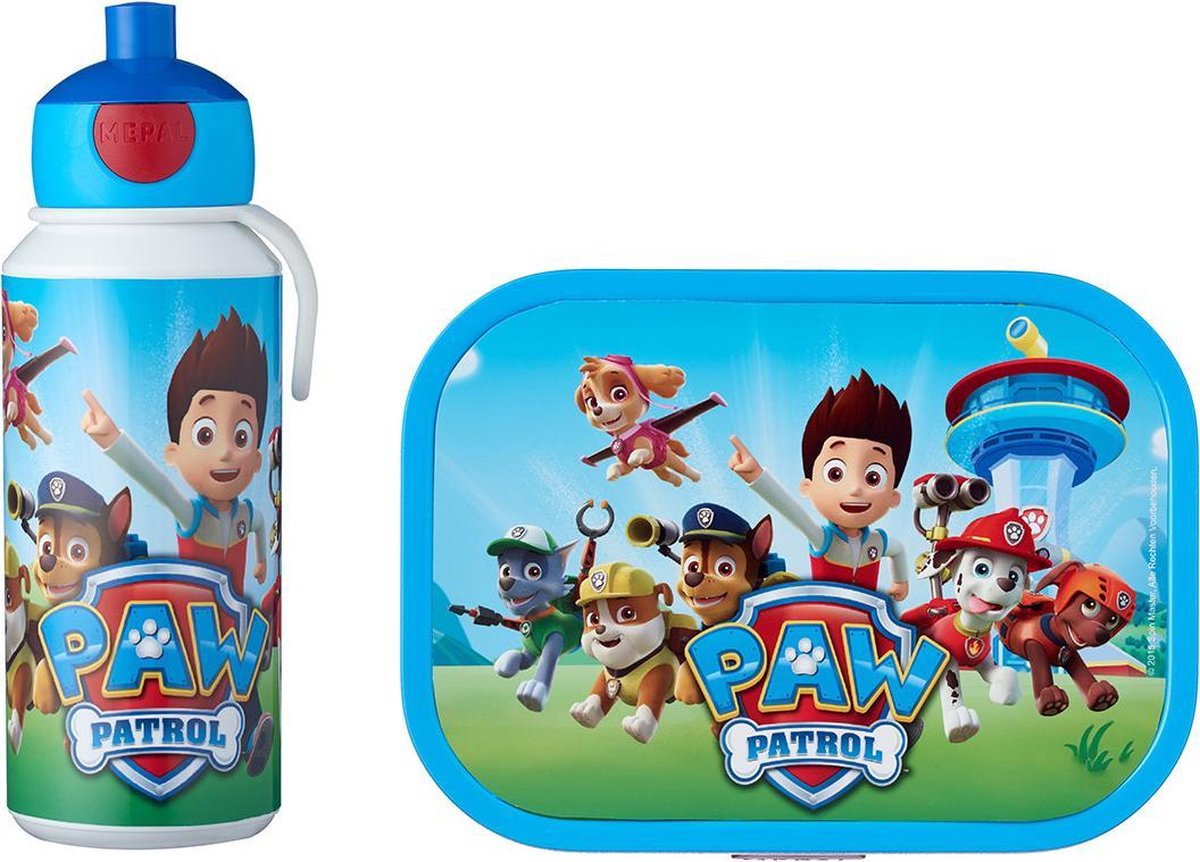  Mepal PAW Patrol - Broodtrommel Met Pop-up Drinkfles - 1.15l - Lunchset – Drinkfles - Voor Kinderen – Bento Box