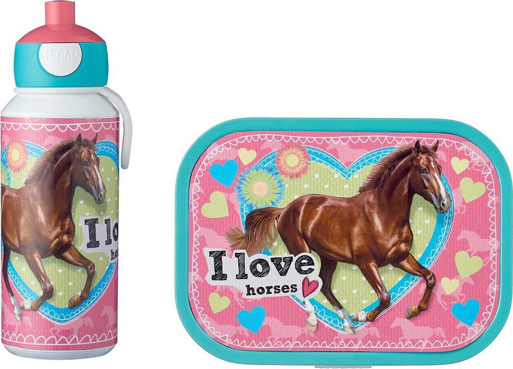  Mepal – Lunchset Campus (pu + Lb) – Pop-up Drinkfles En Broodtrommel Voor Kinderen – My Horse – Bento Box – Lekvrij