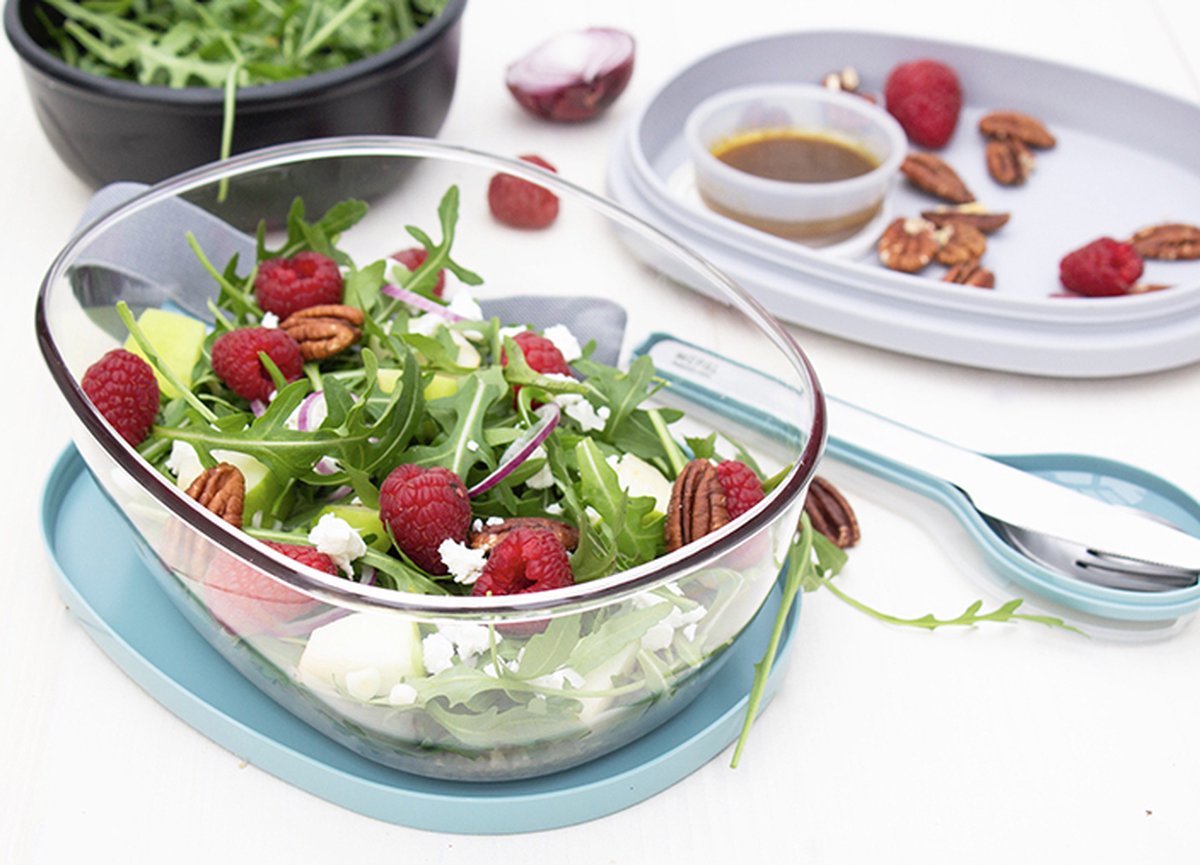 Mepal Saladbox Ellipse – Lunchbox Voor Volwassenen En Saladebox To Go – Nordic Pink – Groot Genoeg Voor Een Maaltijdsalade