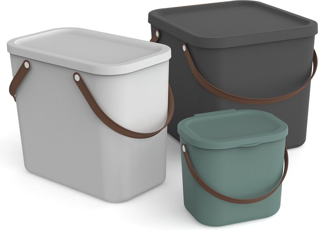  Rotho - Opbergcontainer / Voorraadbus Met Deksel 6L - Gerecycleerd Plastic BPA Vrij - Cappuccino