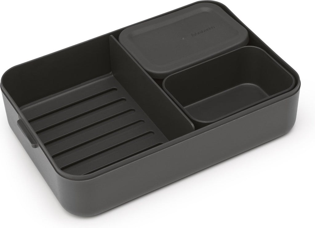  Brabantia Make &amp; Take Bento Lunchbox Incl Bentobox - Large - Kunststof - Dark Grey