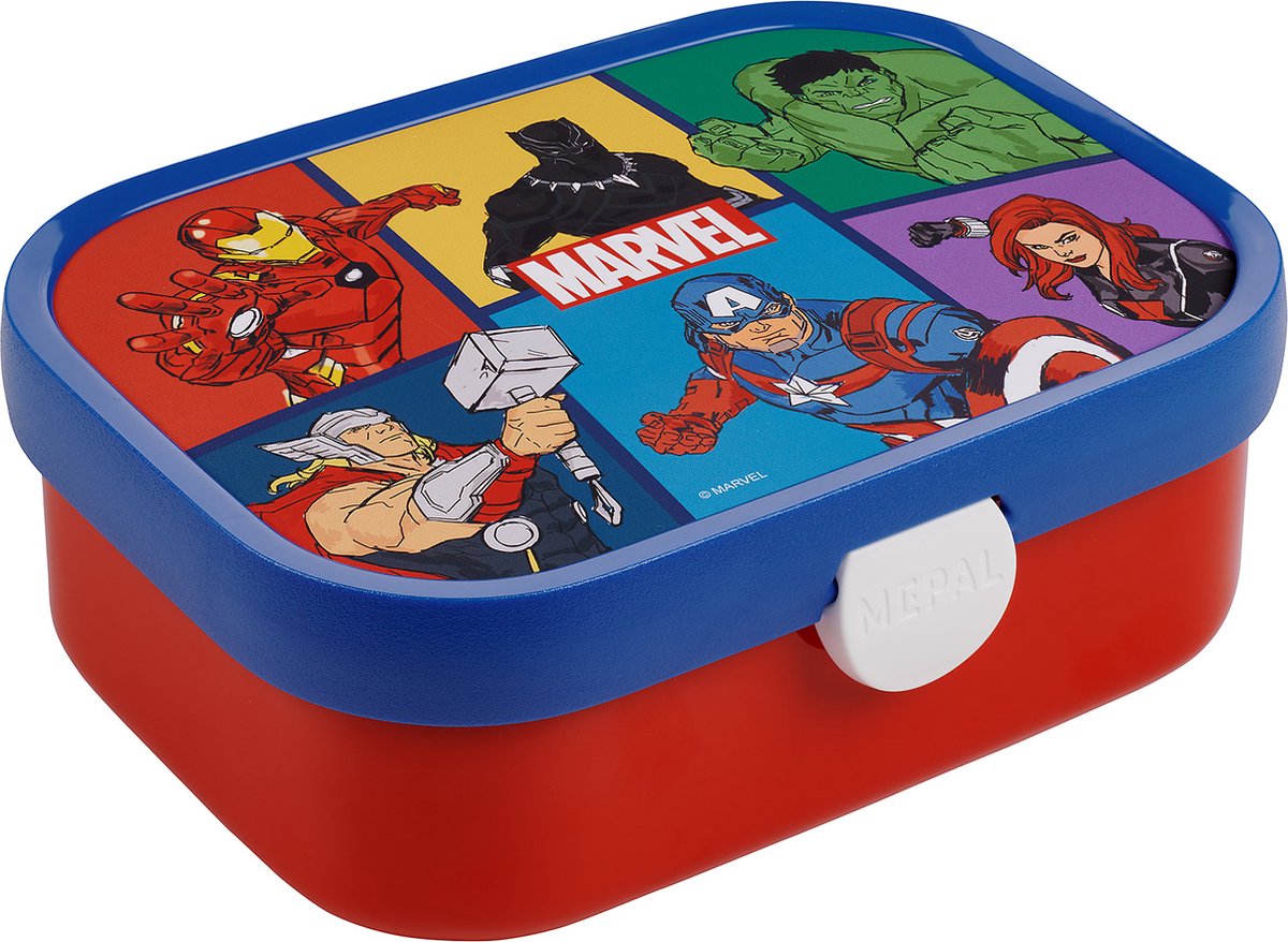  Mepal – Lunchset Campus (pu + Lb) – Pop-up Drinkfles En Broodtrommel Voor Kinderen – Avengers – Bento Box – Lekvrij