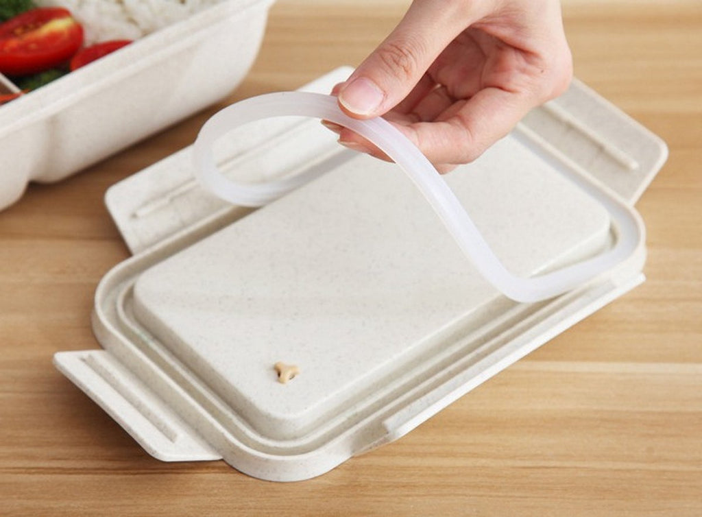  BentoBros® Duurzame Bento Box - Broodtrommel - Lunchtrommel - Lunchbox - Lunchset Voor Kinderen - Brooddoos - Duurzaam Hout - Inclusief Bestek - Voor Volwassenen En Kinderen - 0,85 Liter - Geschikt Voor Magnetron, Vriezer En Vaatwasser - Groen
