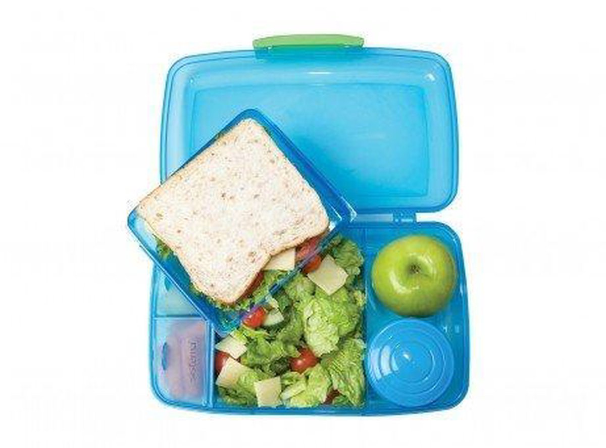  Sistema Bento Box 1.76L Met Boterhamlade - Doorzichtig/Paars