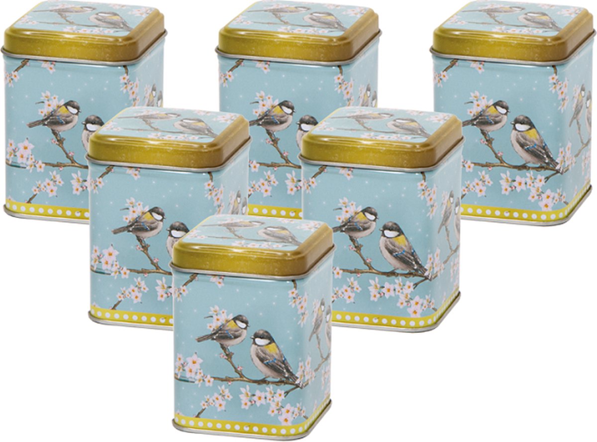 Merkloos Theeblik - Kruidenblik - Bewaarblik Oriental Garden 50 Gram | 6 Stuks