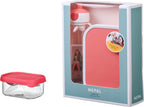  Mepal – Waterfles + Lunchbox + Fruitbox Campus – Pink – Drinkfles Voor Kinderen – Broodtrommel – Fruitbakje – Giftset