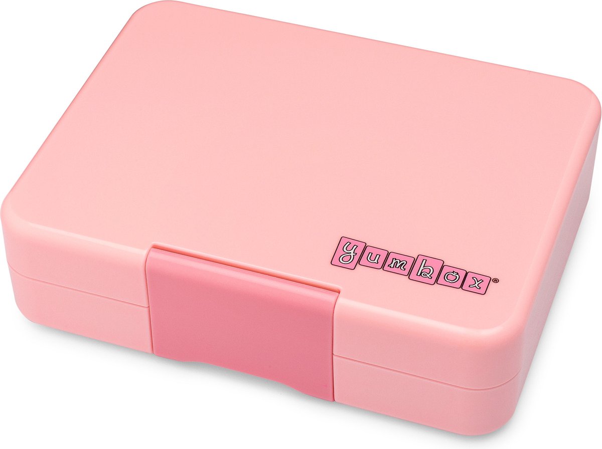  Yumbox Snack - Lekvrije Bento Box Lunchbox - 3 Vakken - Coco Roze / Rainbow Tray