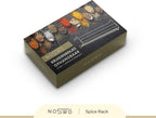  Noswo Kruidenrek Ophangbaar - Voor 24 Kruidenpotjes - 4 Stuks - Keukenrek Hangend - RVS - Zwart