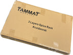  TammaT - Kruidenrek - Kruidenrek Staand - Inklapbare Keukenrek - 3-laags 35x21x56,5CM - Keuken Organizer - Aanrecht Organizer - Keuken Opslag - Roestvrij Staal - Opbergrek - Keuken Organizers - Roestvrij En Krasvrij