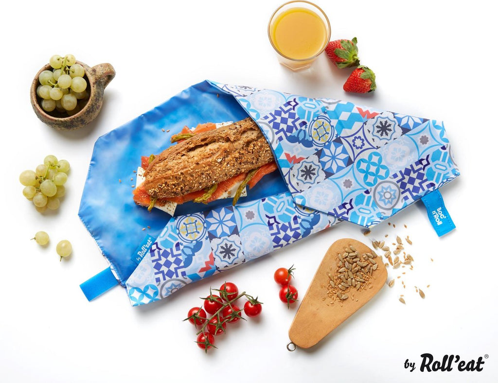  Boc'n'Roll Foodwrap - Patchwork Blauw