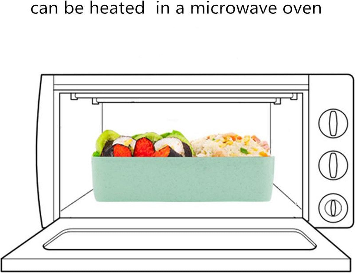  Lunchbox - Meal Prep Bakjes - Lunch Box Met Deksel - Meal Prep – Bento Box - Lunchtrommel Met Bestek Beige
