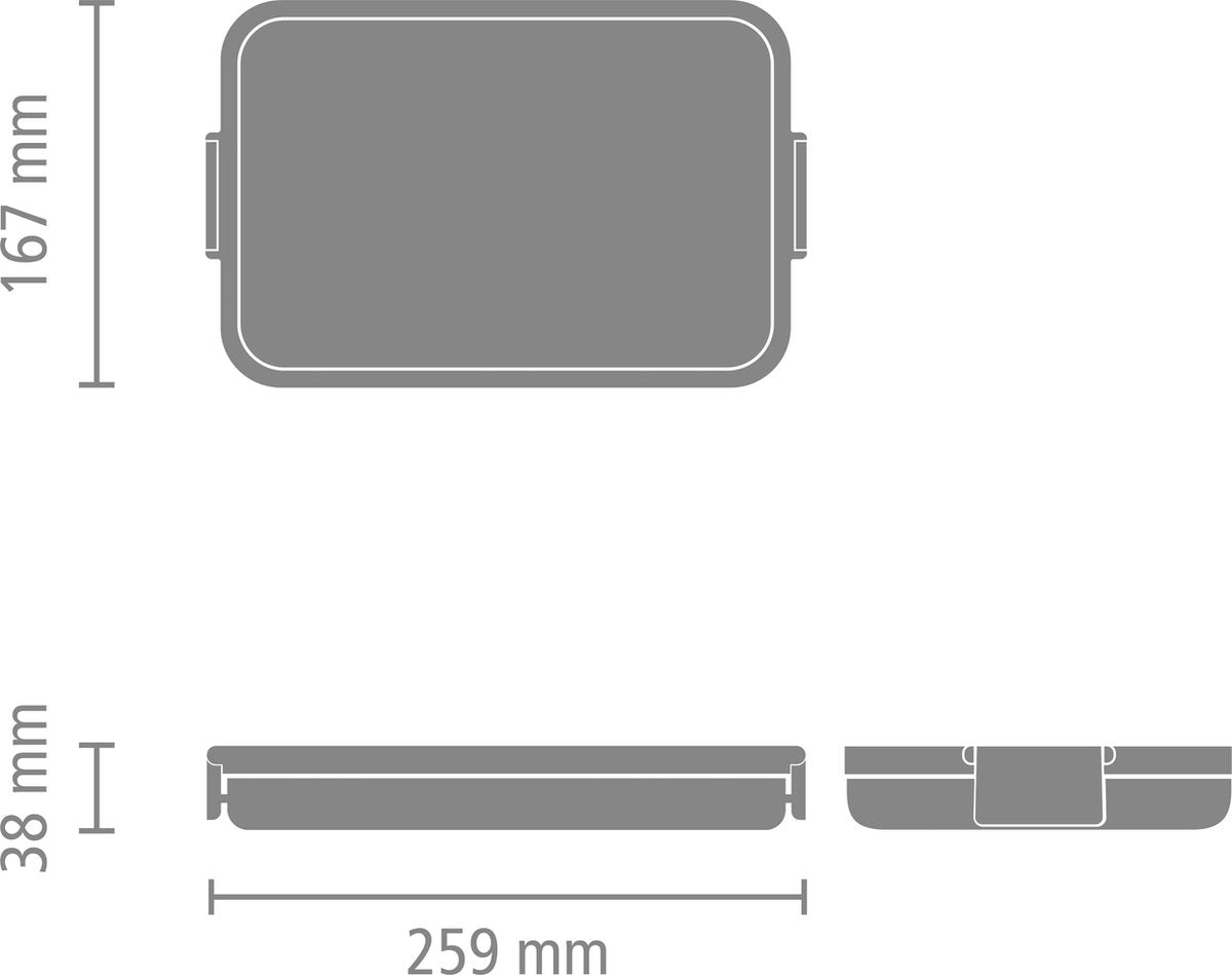  Brabantia Make &amp; Take Lunchbox - Plat - Kunststof - Jade Green